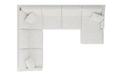 Avery Heathered Ivory Performance U-Chaise Sectional - Right Chaise - 145&quot;|