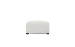Avery Heathered Ivory Performance Ottoman|