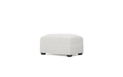 Avery Heathered Ivory Performance Ottoman|