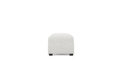 Avery Heathered Ivory Performance Ottoman|
