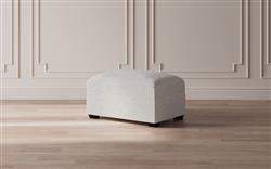 Avery Heathered Ivory Performance Ottoman|