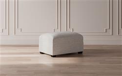 Avery Heathered Ivory Performance Ottoman|