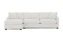 Avery Heathered Ivory Performance Chaise Sectional - Left Chaise - 110&quot;|