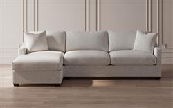 Avery Heathered Ivory Performance Chaise Sectional - Left Chaise - 110&quot;|