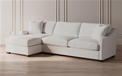 Avery Heathered Ivory Performance Chaise Sectional - Left Chaise - 110&quot;|