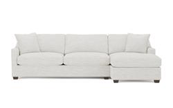 Avery Heathered Ivory Performance Chaise Sectional - Right Chaise - 110&quot;|
