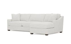 Avery Heathered Ivory Performance Chaise Sectional - Right Chaise - 110&quot;|