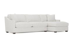 Avery Heathered Ivory Performance Chaise Sectional - Right Chaise - 110&quot;|