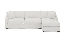 Avery Heathered Ivory Performance Chaise Sectional - Right Chaise - 110&quot;|