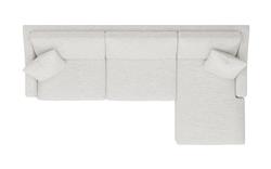 Avery Heathered Ivory Performance Chaise Sectional - Right Chaise - 110&quot;|