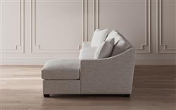 Avery Heathered Ivory Performance Chaise Sectional - Right Chaise - 110&quot;|