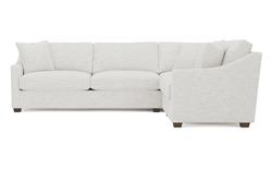 Avery Heathered Ivory Performance Corner Sectional - Left End - 111&quot;|