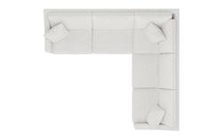 Avery Heathered Ivory Performance Corner Sectional - Left End - 111&quot;|