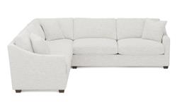 Avery Heathered Ivory Performance Corner Sectional - Right End - 111&quot;|