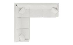 Avery Heathered Ivory Performance Corner Sectional - Right End - 111&quot;|