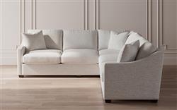 Avery Heathered Ivory Performance Corner Sectional - Right End - 111&quot;|