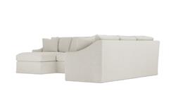 Avery Sea Salt Performance Slipcovered U-Chaise Sectional - Left Chaise - 145"|