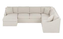 Avery Sea Salt Performance Slipcovered U-Chaise Sectional - Left Chaise - 145"|