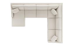 Avery Sea Salt Performance Slipcovered U-Chaise Sectional - Left Chaise - 145"|