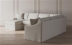 Avery Sea Salt Performance Slipcovered U-Chaise Sectional - Left Chaise - 145"|