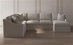 Avery Sea Salt Performance Slipcovered U-Chaise Sectional - Right Chaise - 145"|