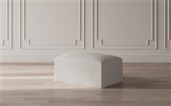 Avery Sea Salt Performance Slipcovered Ottoman|