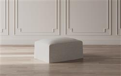 Avery Sea Salt Performance Slipcovered Ottoman|