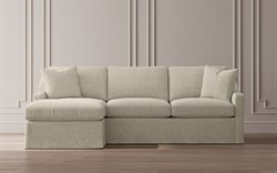 Avery Sea Salt Performance Slipcovered Chaise Sectional - Left Chaise - 110&quot;|