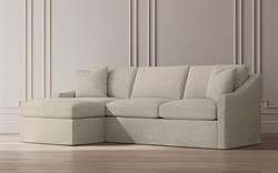 Avery Sea Salt Performance Slipcovered Chaise Sectional - Left Chaise - 110&quot;|