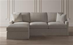 Avery Sea Salt Performance Slipcovered Chaise Sectional - Left Chaise - 110&quot;|