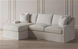 Avery Sea Salt Performance Slipcovered Chaise Sectional - Left Chaise - 110&quot;|