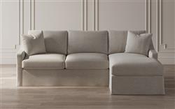 Avery Sea Salt Performance Slipcovered Chaise Sectional - Right Chaise - 110&quot;|