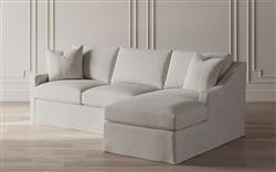Avery Sea Salt Performance Slipcovered Chaise Sectional - Right Chaise - 110&quot;|