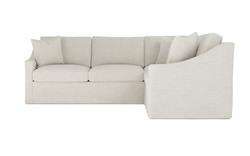 Avery Sea Salt Performance Slipcovered Corner Sectional - Left End - 111&quot;|