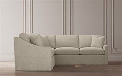Avery Sea Salt Performance Slipcovered Corner Sectional - Right End - 111&quot;|