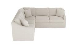 Avery Sea Salt Performance Slipcovered Corner Sectional - Right End - 111&quot;|