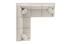 Avery Sea Salt Performance Slipcovered Corner Sectional - Right End - 111&quot;|