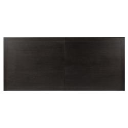 Hayden Modern Black Mango Wood Rectangular Extendable Dining Table - 84-104"|