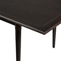 Hayden Modern Black Mango Wood Rectangular Extendable Dining Table - 84-104"|