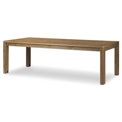 Slade Rustic Lodge Brown Oak Rectangular Extendable Dining Table - 96-116"|