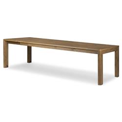 Slade Rustic Lodge Brown Oak Rectangular Extendable Dining Table - 96-116"|