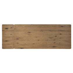 Slade Rustic Lodge Brown Oak Rectangular Extendable Dining Table - 96-116"|