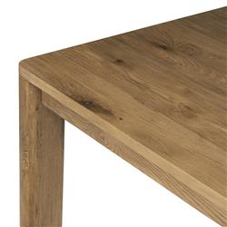 Slade Rustic Lodge Brown Oak Rectangular Extendable Dining Table - 96-116"|