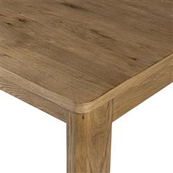 Slade Rustic Lodge Brown Oak Rectangular Extendable Dining Table - 96-116"|