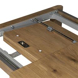 Slade Rustic Lodge Brown Oak Rectangular Extendable Dining Table - 96-116"|