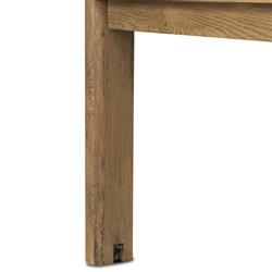 Slade Rustic Lodge Brown Oak Rectangular Extendable Dining Table - 96-116"|