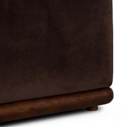 Jordane Mid Century Modern Dark Brown Velvet Sofa - 83"|