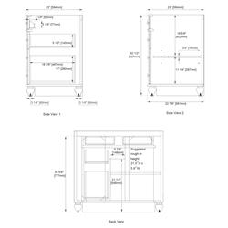 Fynn French Country Carrara Marble Whitewashed Wood Vanity Sink - 36"|