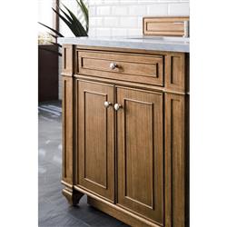 Fynn French Country Carrara Marble Brown Wood Double Vanity Sink - 72"|