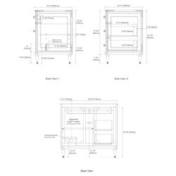 Gareth French Country Carrara Marble Whitewashed Wood Vanity Sink - 36"|